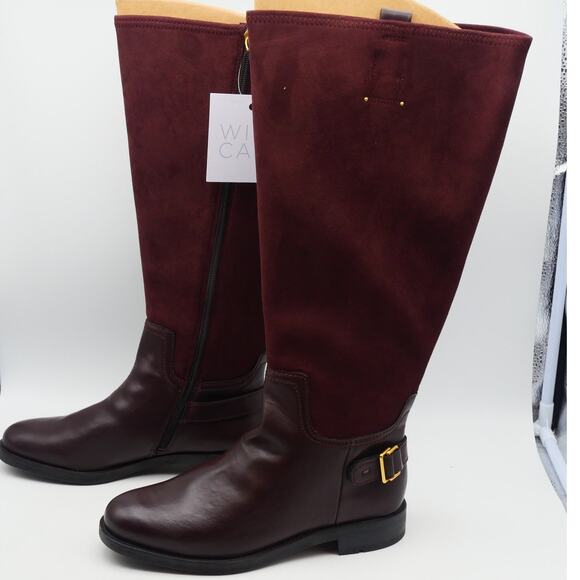 NEW Franco Sarto Women's 8.5 Merina Knee High Boot WIDE CALF Castagno Brown - Picture 2 of 13